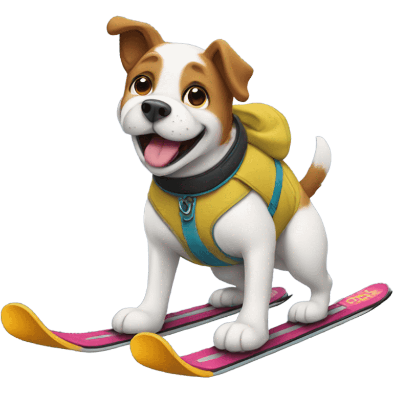 Dog skiing emoji