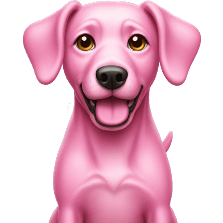 Pink dog emoji