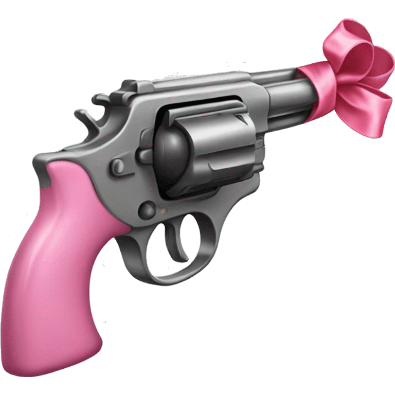 gun with the pink bow  emoji