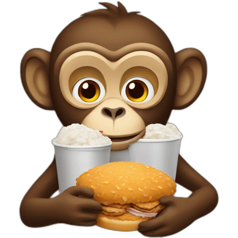 Monkey with kfc emoji