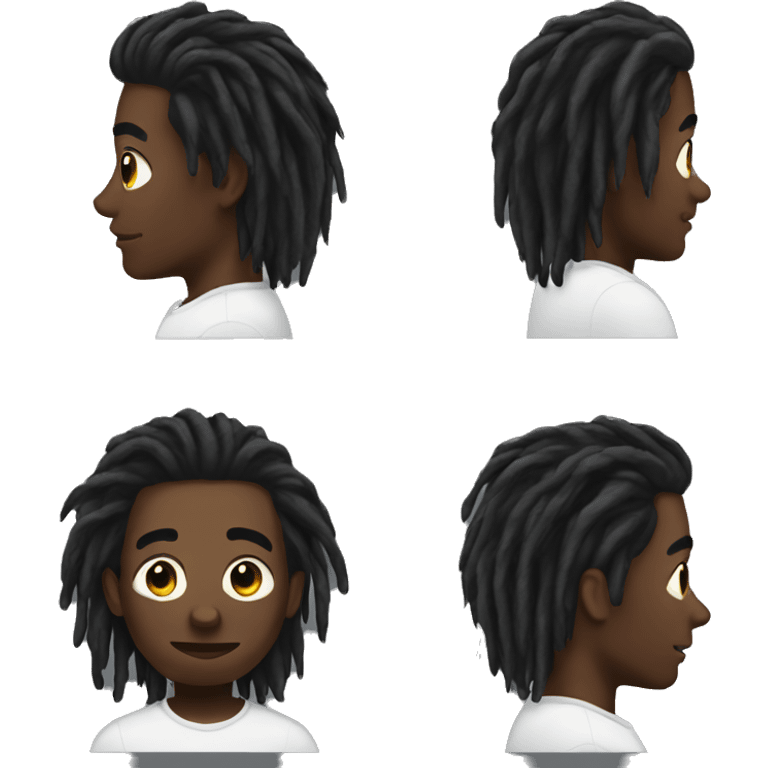 Short dread black guy emoji