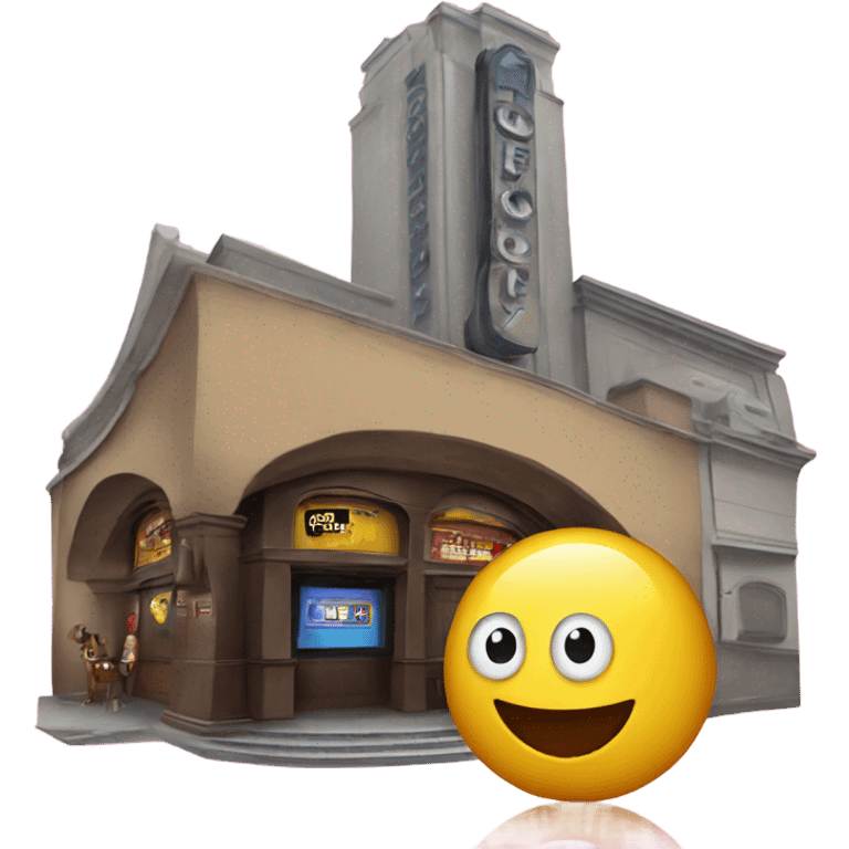 poop emoji and a movie theatre  emoji