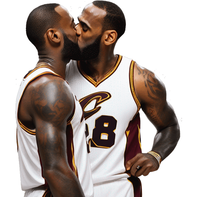 LeBron James kiss LeBron James emoji