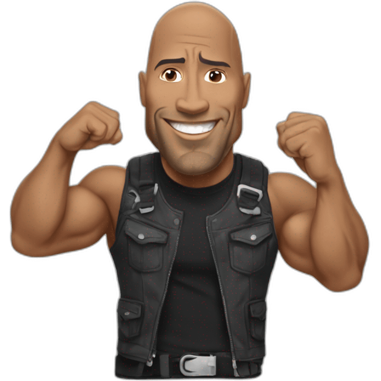 The rock qui fait un pouce en l'air emoji