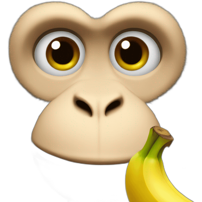 a monkey with banana emoji