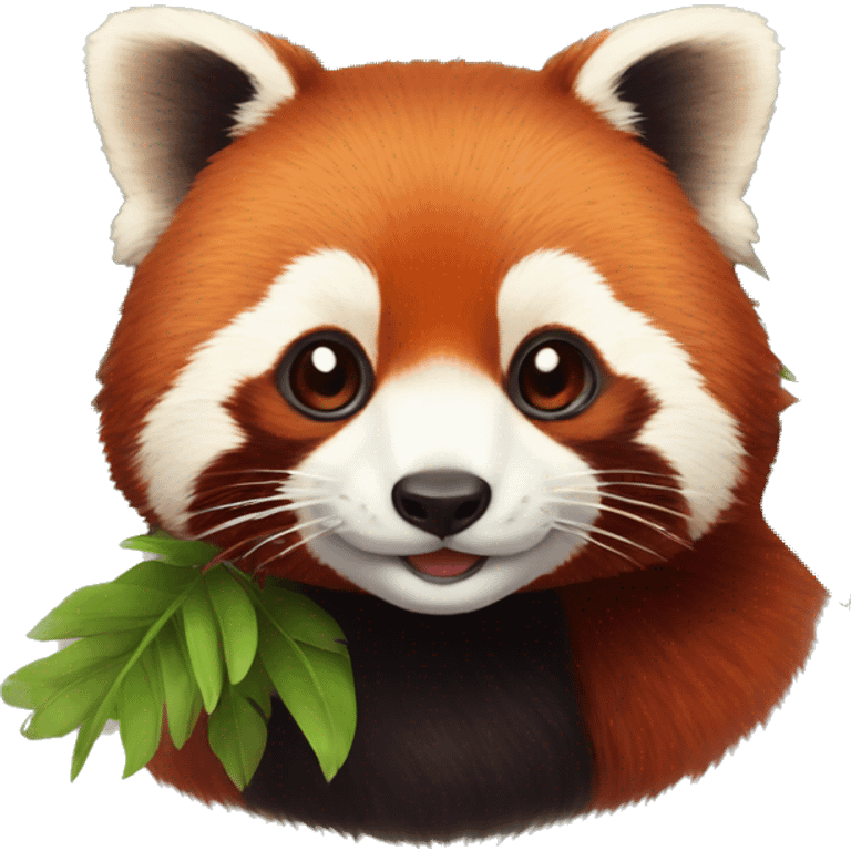 Red panda with a flower emoji