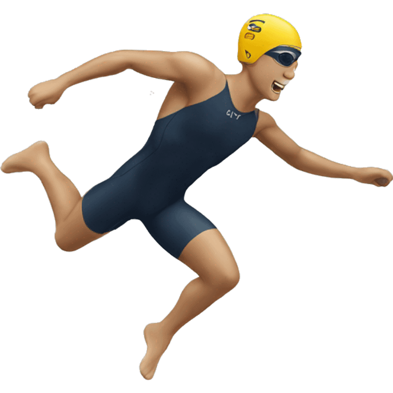 Professional swimmer jumping emoji