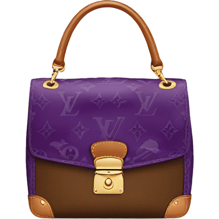 purple Louis Vuitton bag emoji