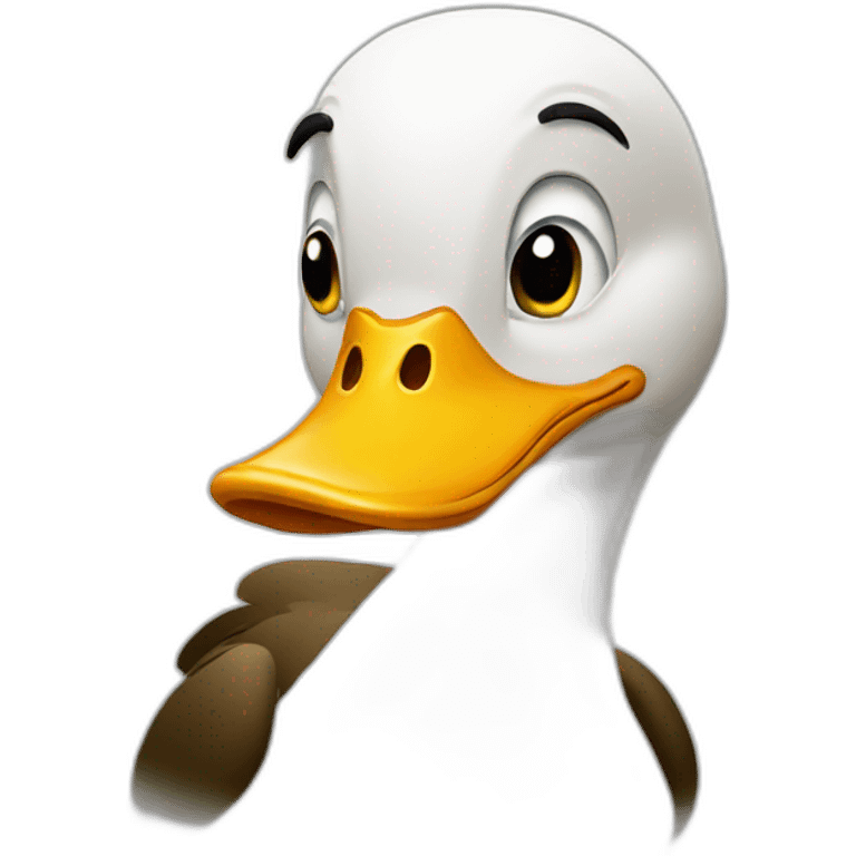 A duck thinking emoji