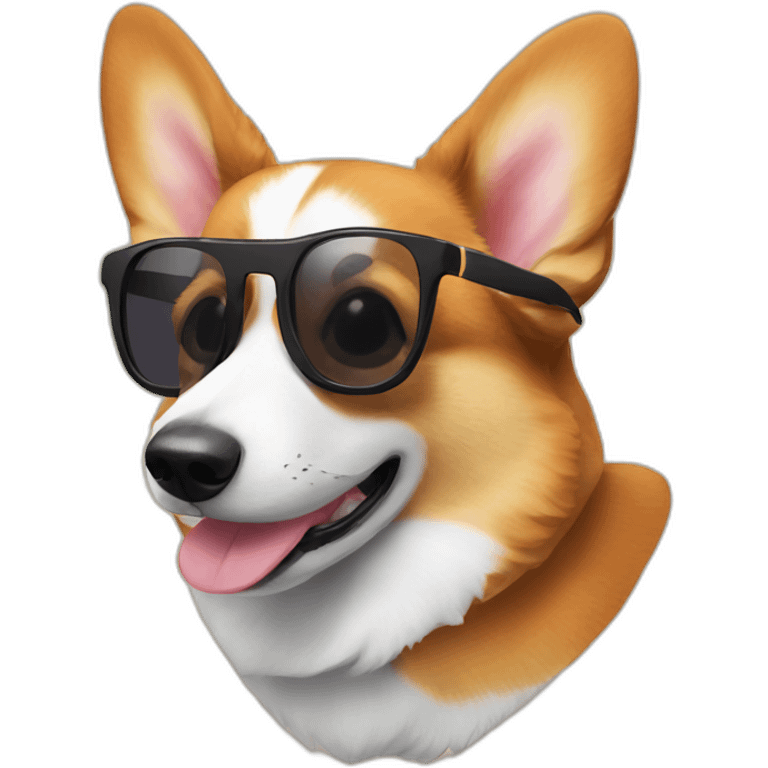 corgi with sunglasses emoji