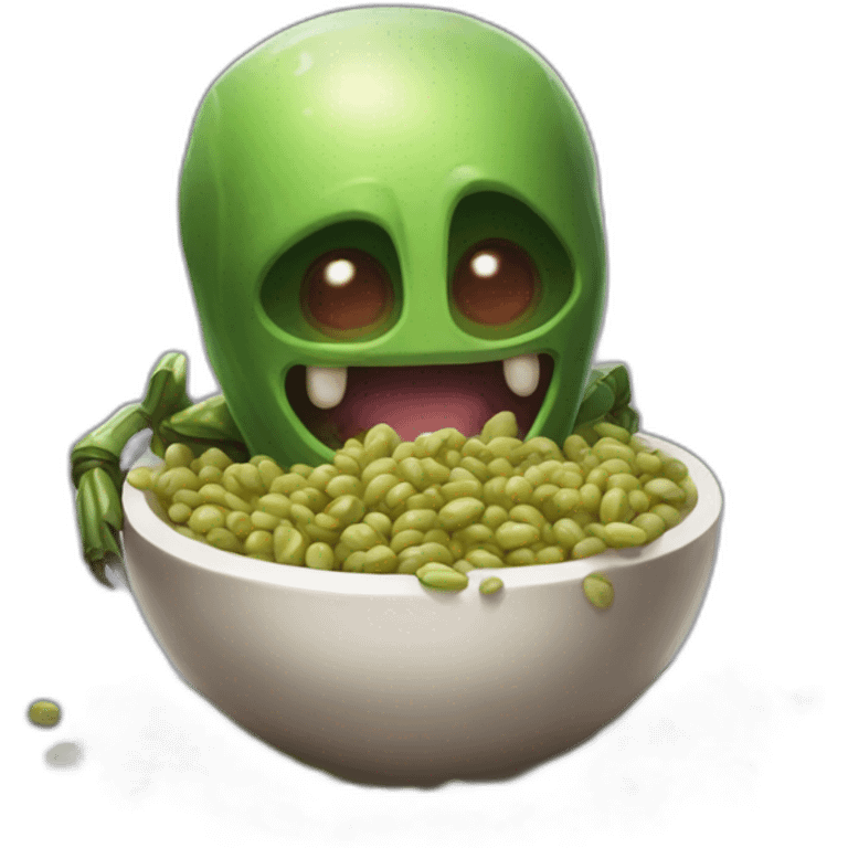 urgot from league of legends eating beans emoji