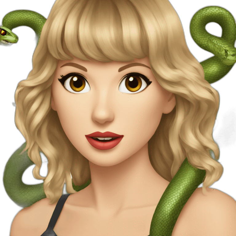 Taylor swift with a snake emoji