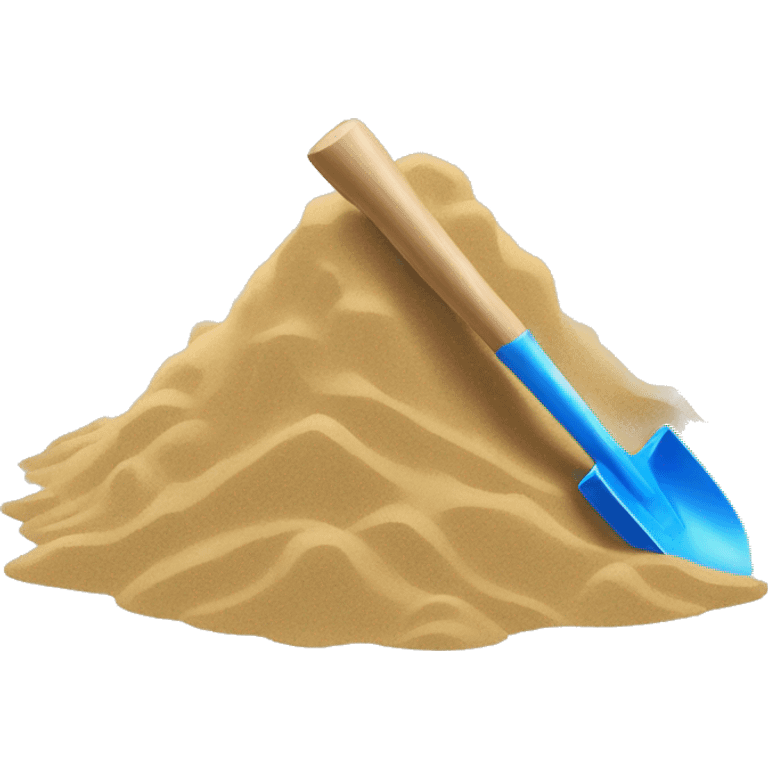 pile of sand with a shovel clabber  emoji