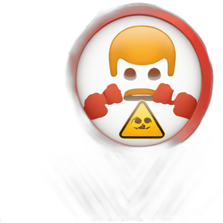 Warning Danger trading sign emoji