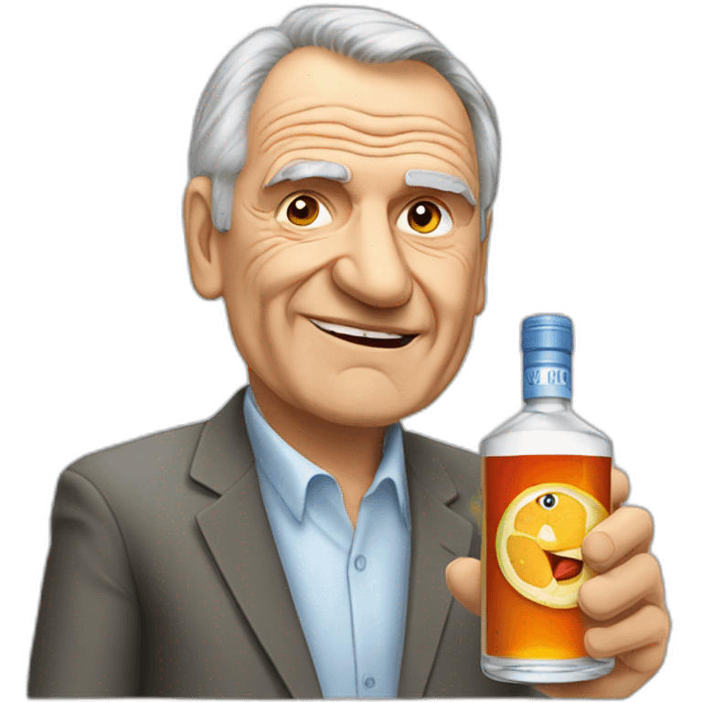 Miloš zeman with vodka emoji