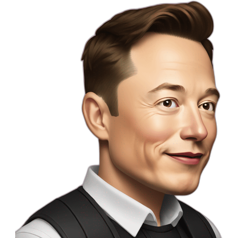 Elon musk with lgbt flag emoji