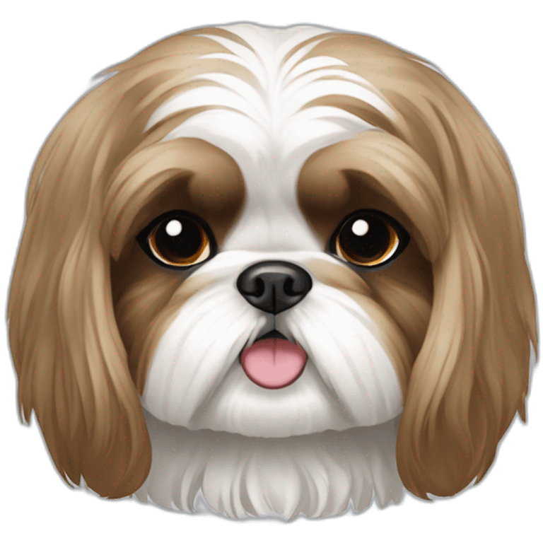 Dog Shih Tzu with drop coat full-height  emoji