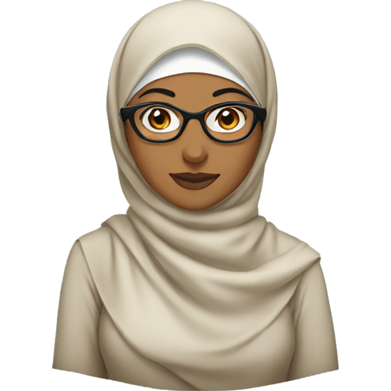 hijabis women wearing glasses emoji