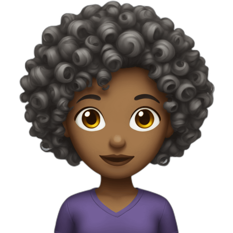 Curly hair girl  emoji