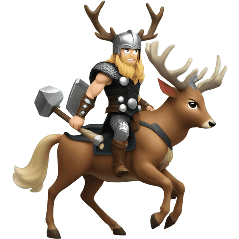 Thor riding a deer emoji