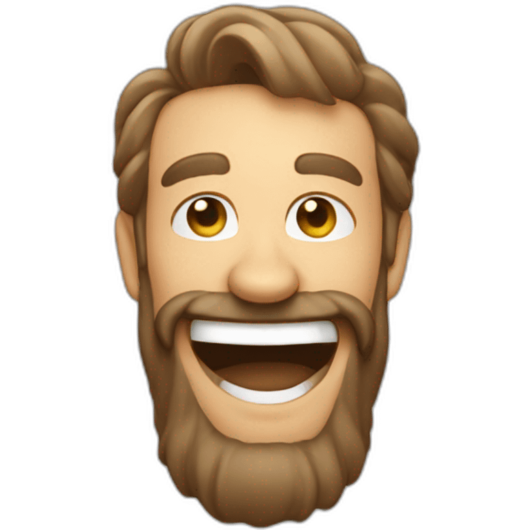 bearded man laughing hysterically emoji