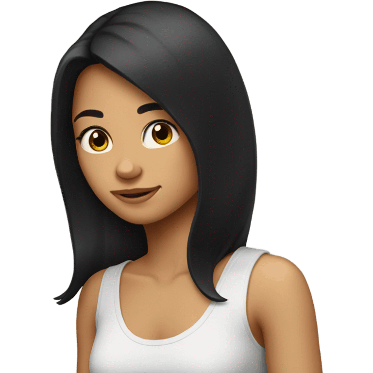 girl with black hair emoji