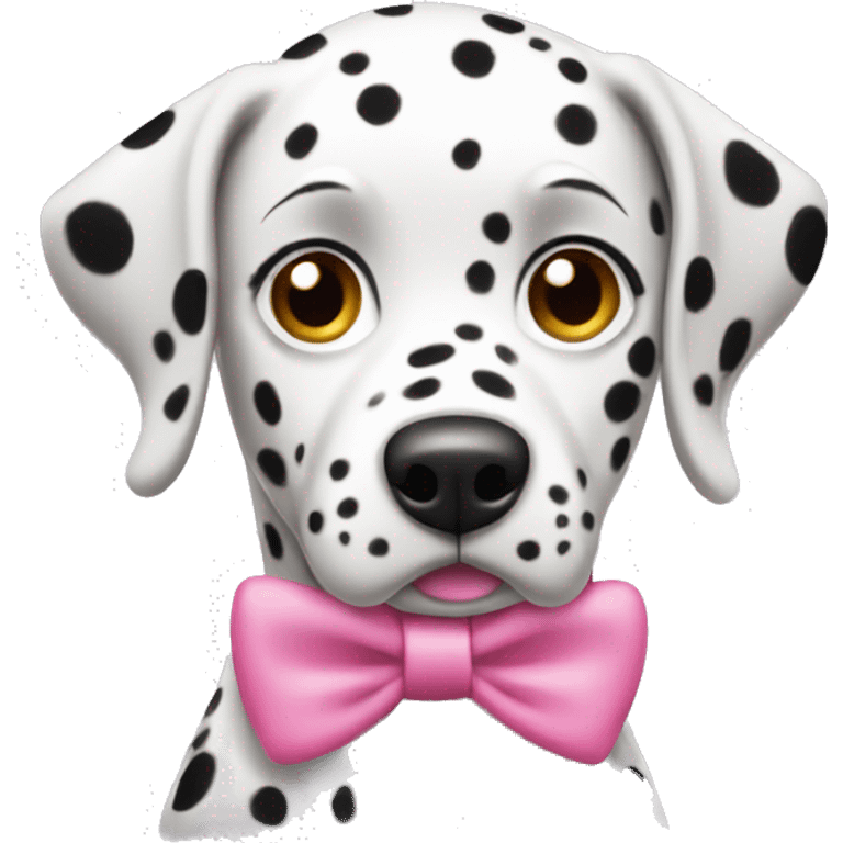 Dalmatian with pink clothes emoji