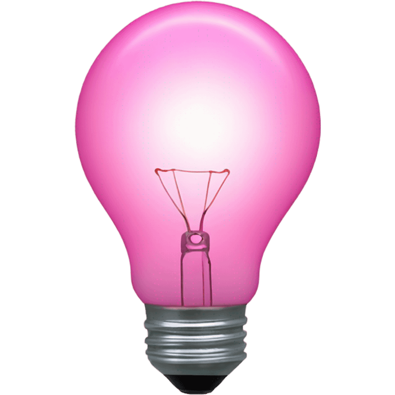 Pink light bulb emoji