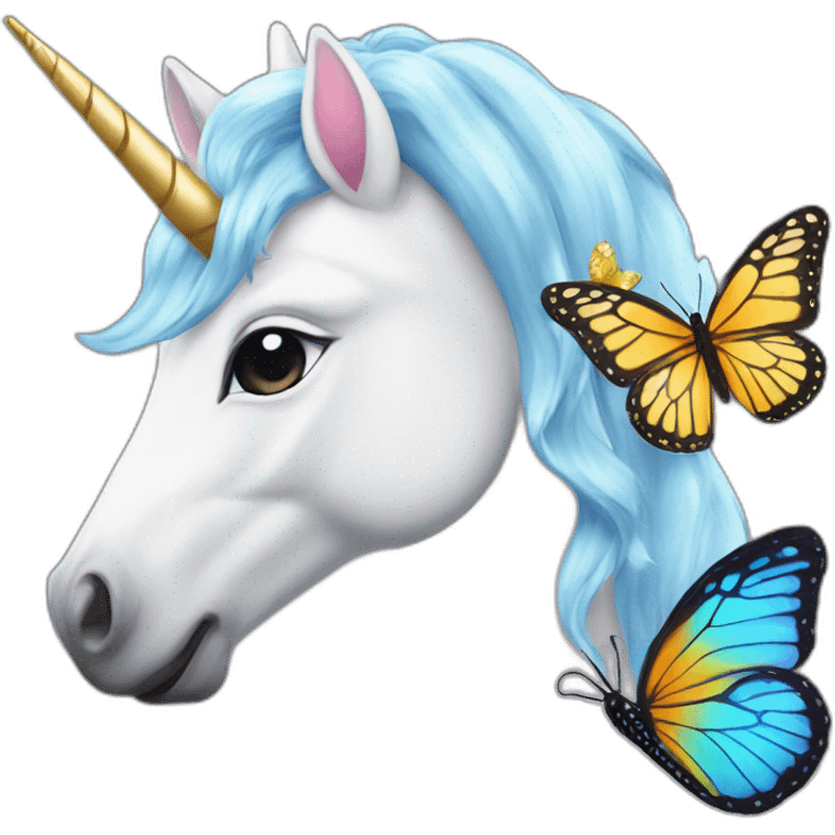 Unicorn with a butterfly  emoji