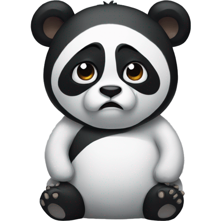 Panda frowning emoji