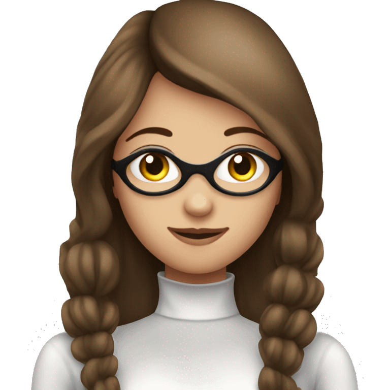 Teen Girl with brown hair wearing latex gloves  emoji