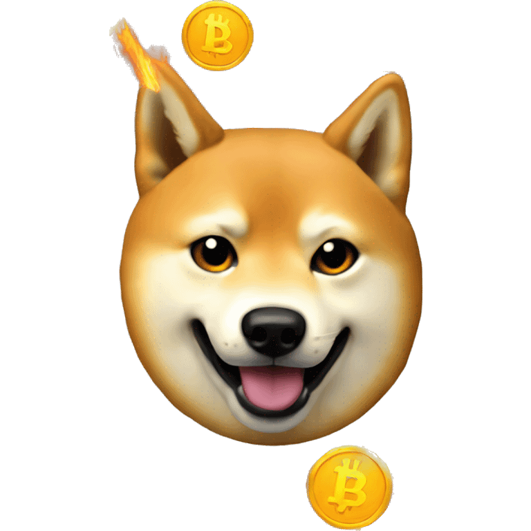 Dogecoin on fire emoji