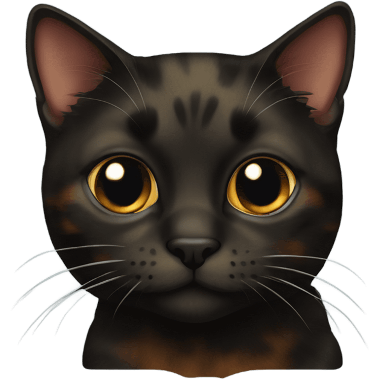 Dark tortoiseshell cat emoji