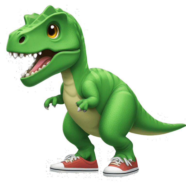 Dinosaurier wearing sneakers emoji