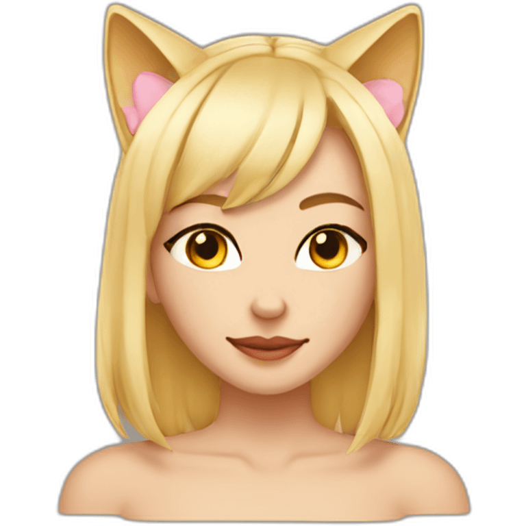 sexy blonde cat ears emoji