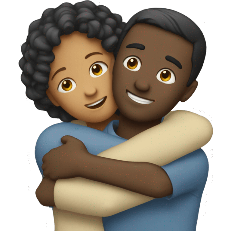 two people are hugging  emoji