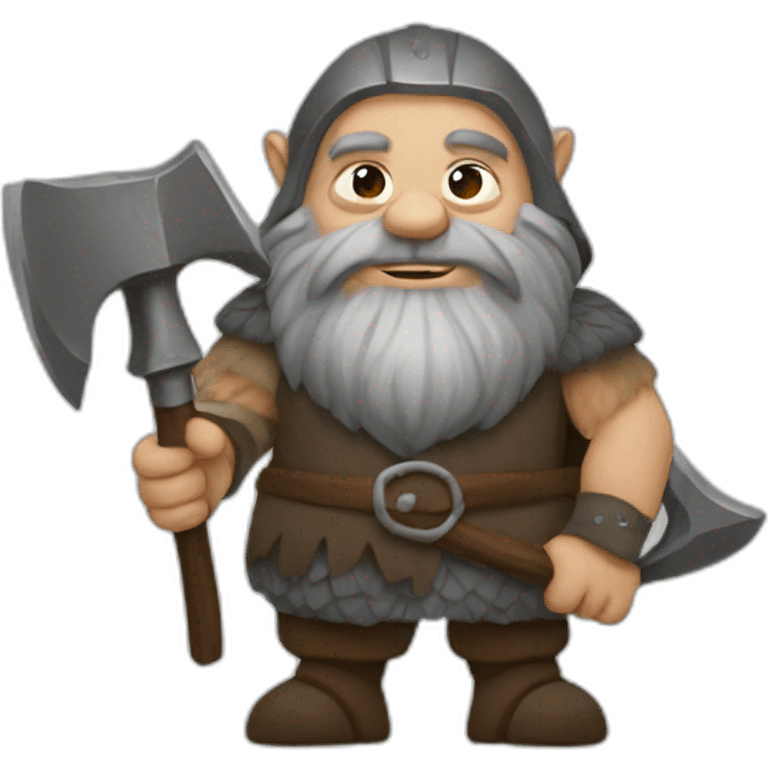 Medieval dwarf with axe emoji