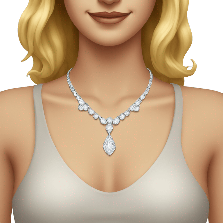 a necklace with a lot of diamonds emoji