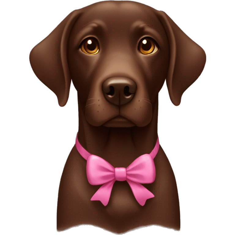 chocolate lab with a bow emoji