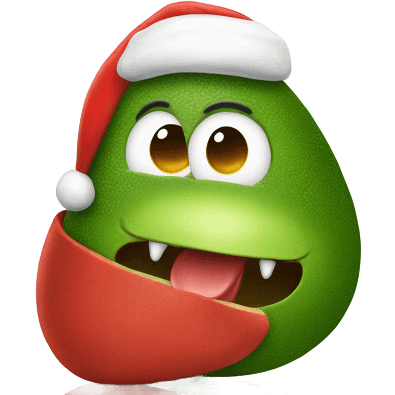 Avocado dinosaur Santa clause emoji