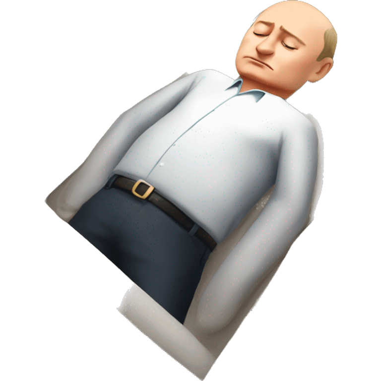 Russian president Putin sleeps in a box emoji