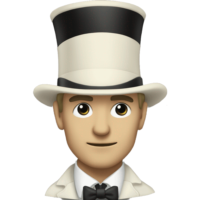 Rodion Raskolnikov from "Crime and Punishment" in a top hat emoji