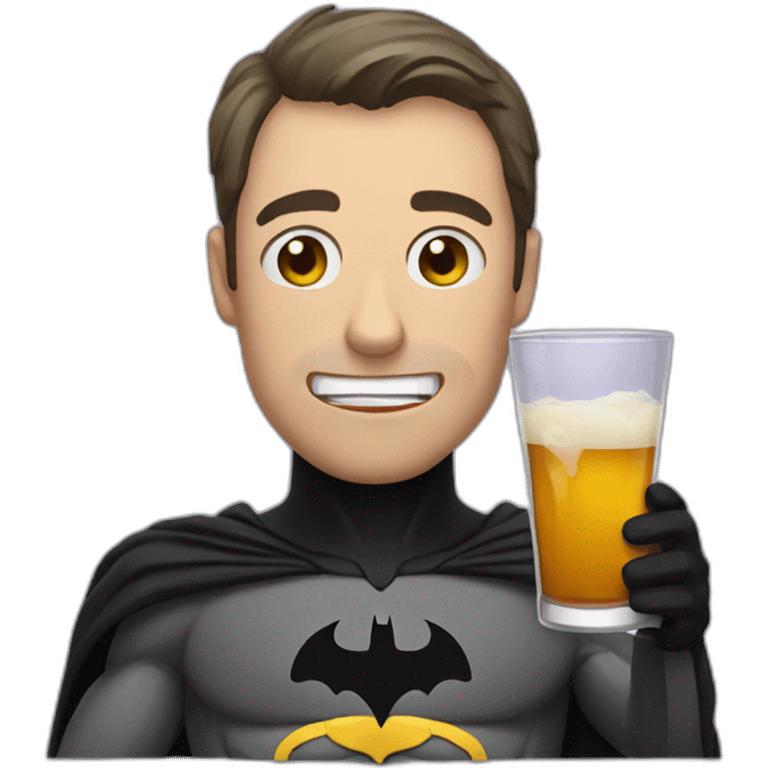 Batman drinking alcohol  emoji