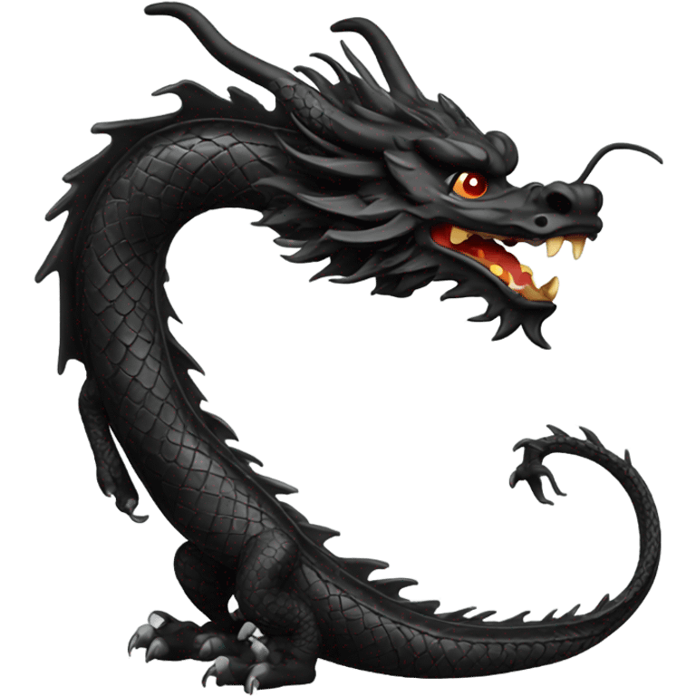 china dragon black emoji