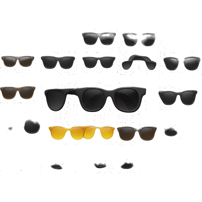 black skinny sunglasses no person emoji