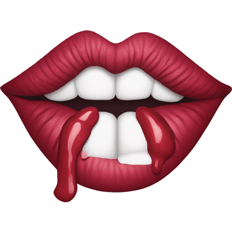 a kiss made of lipstick emoji