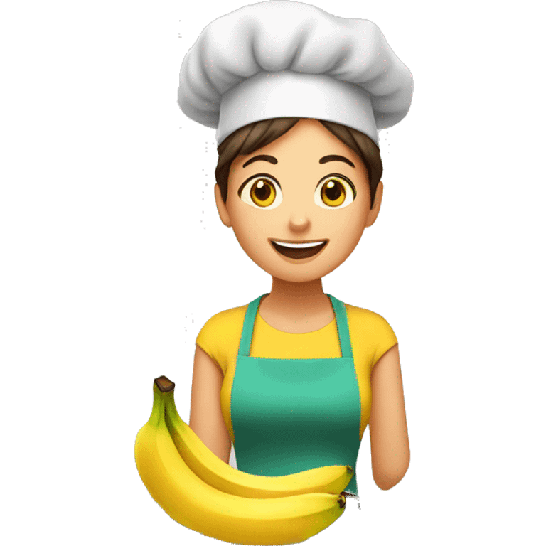 woman cooking bananas emoji