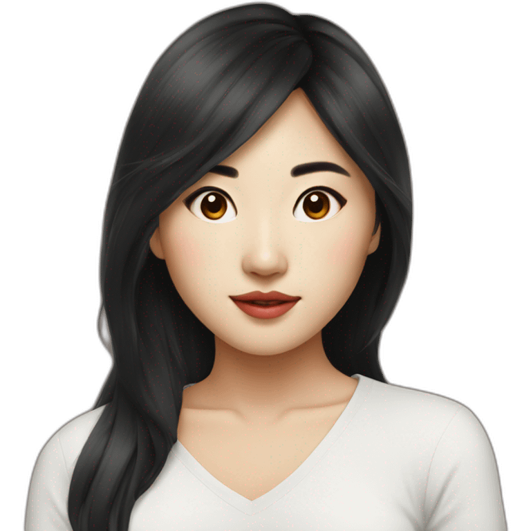 hot artistic asian girl emoji