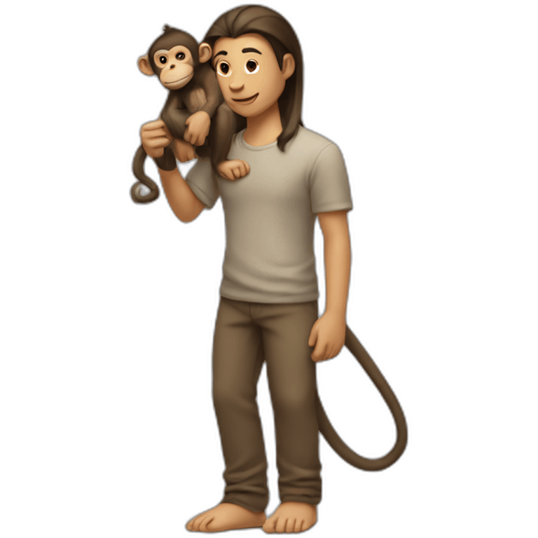 Human with Monkey tail emoji