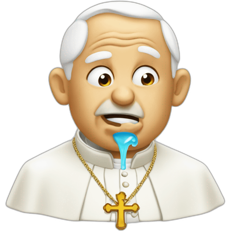 pope puking emoji